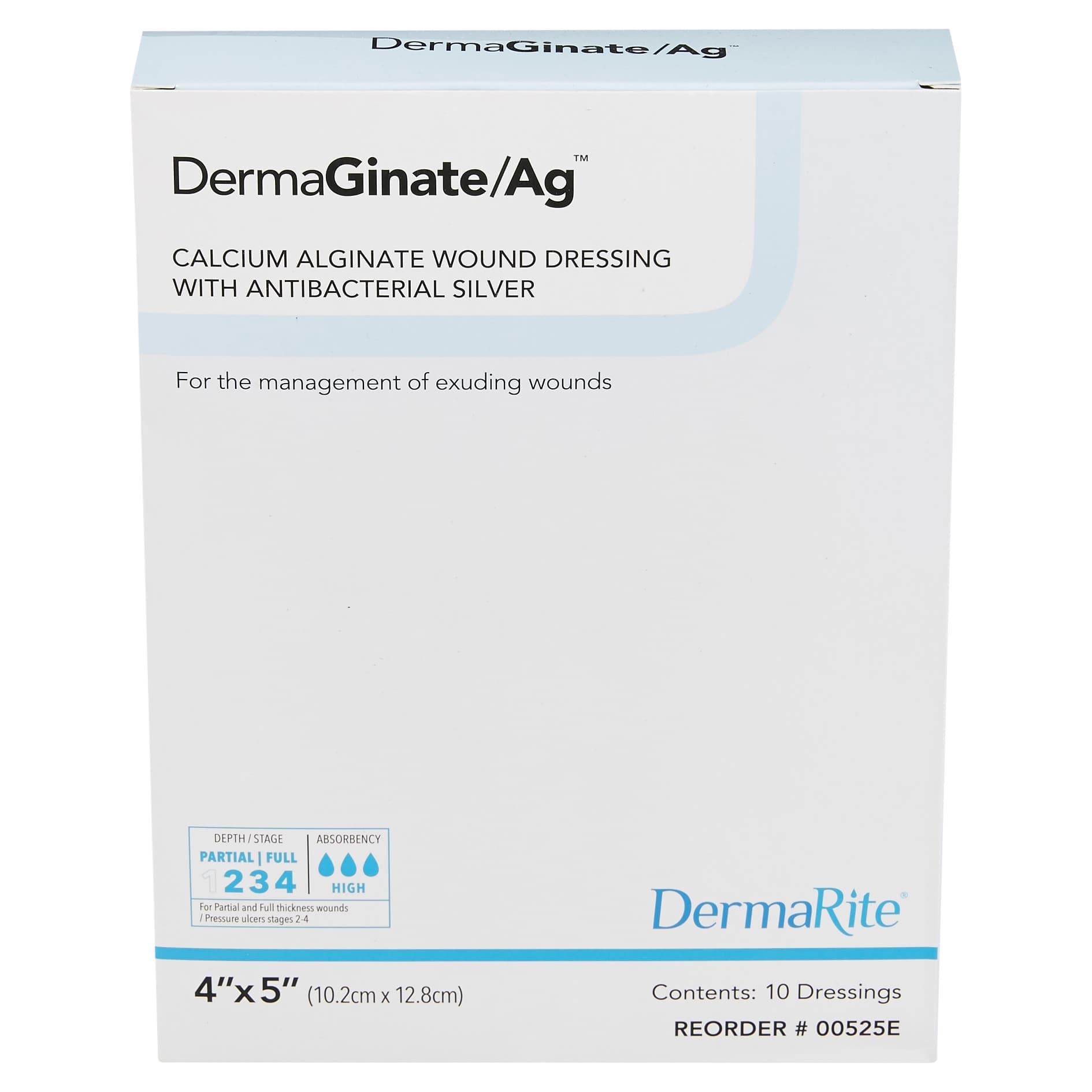 DermaGinate Ag Calcium Alginate Dressing with Antibacterial Silver - Image 2