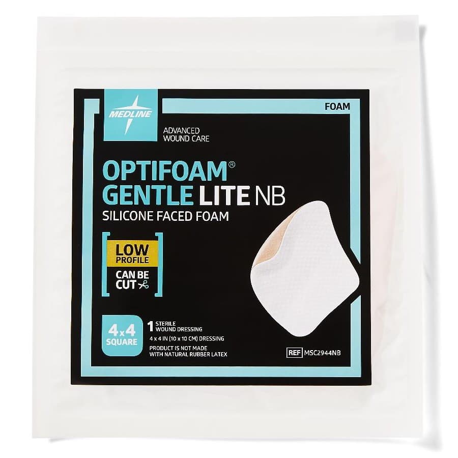 Optifoam Gentle Lite Silicone Faced Non-bordered Foam Dressing, Sterile - Image 2