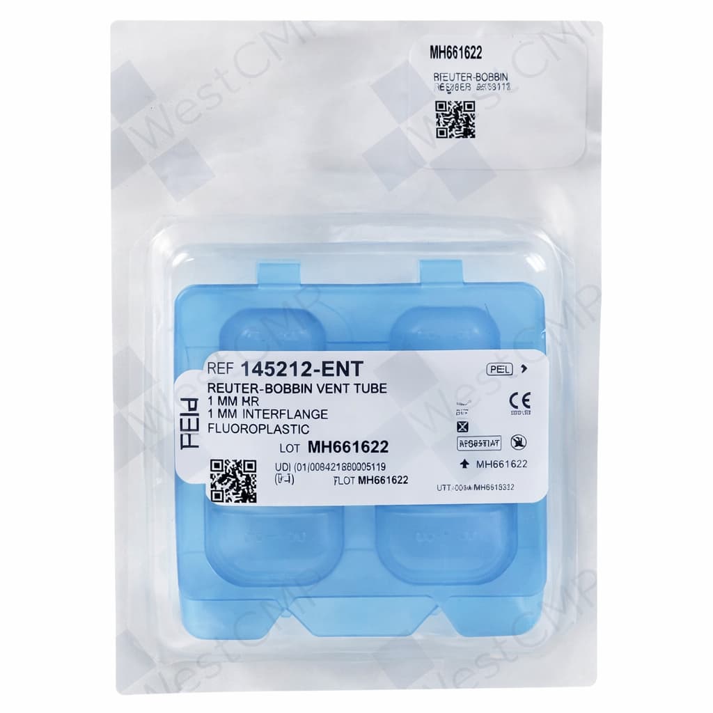 Reuter Bobbin Inner Ear Ventilation Tube, 1 mm Diameter - Box of 6