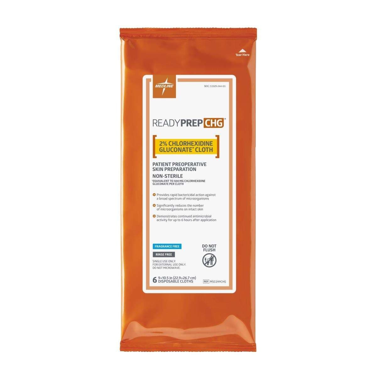 ReadyPrep CHG 2% Chlorhexidine Gluconate Cloths - Pack of 6 - Image 1