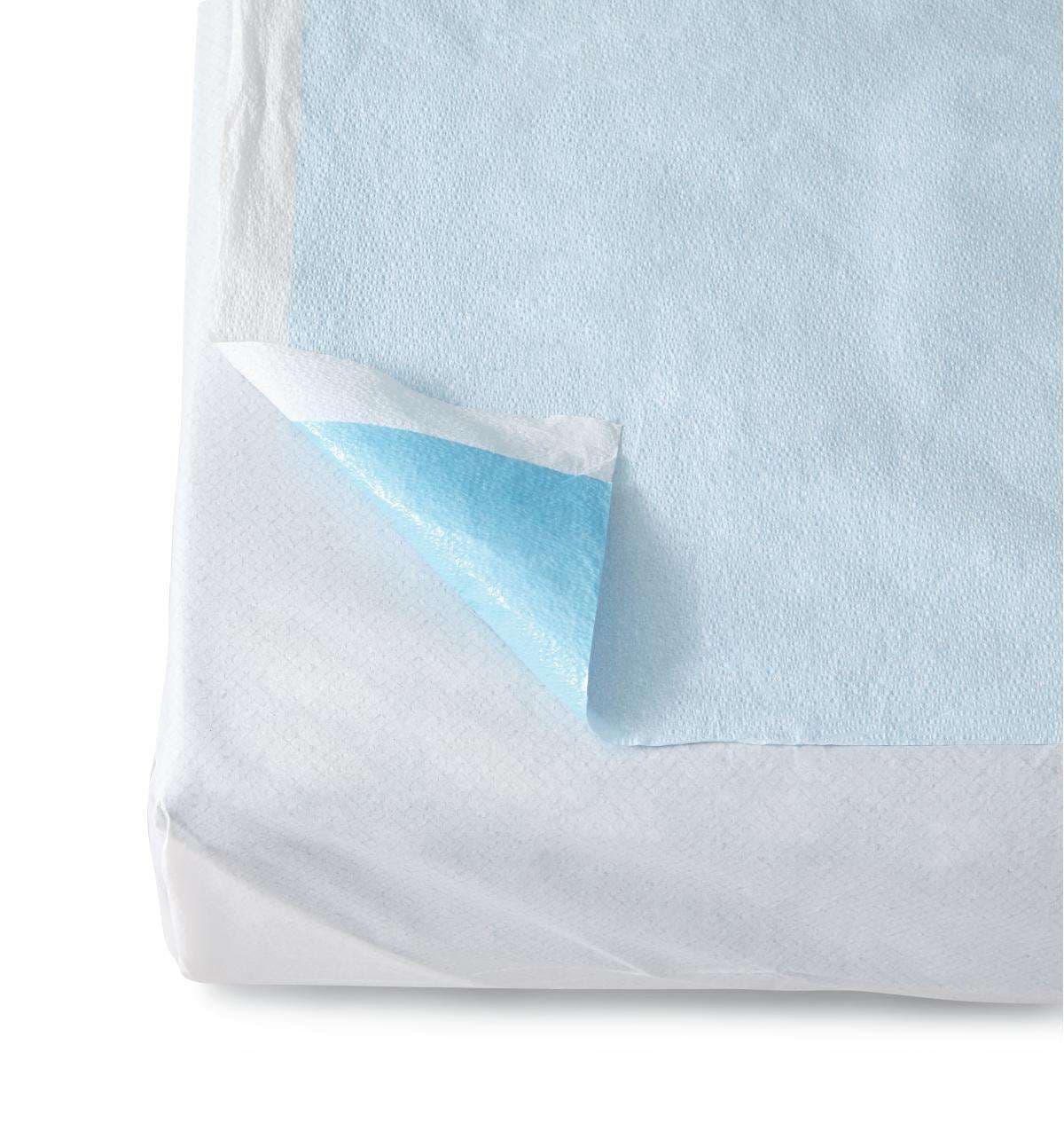 Medline Tissue-Poly Drape Sheet 40"x60", Blue - Case of 100 - Image 1