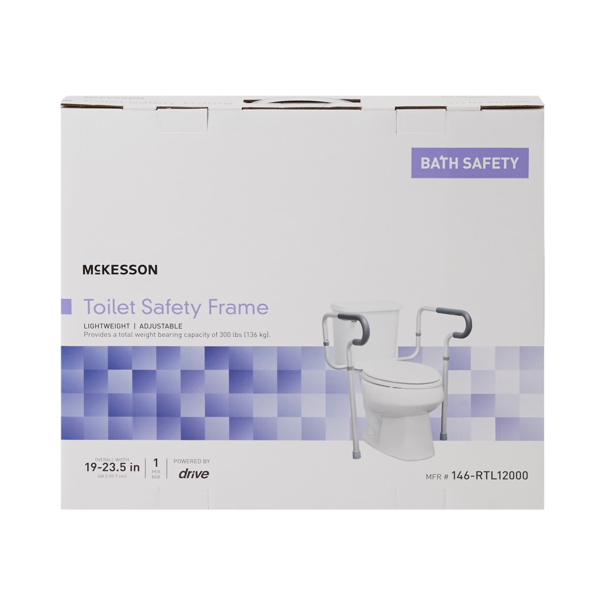 McKesson Toilet Safety Rail, 300 lbs. Weight Capacity - Image 3