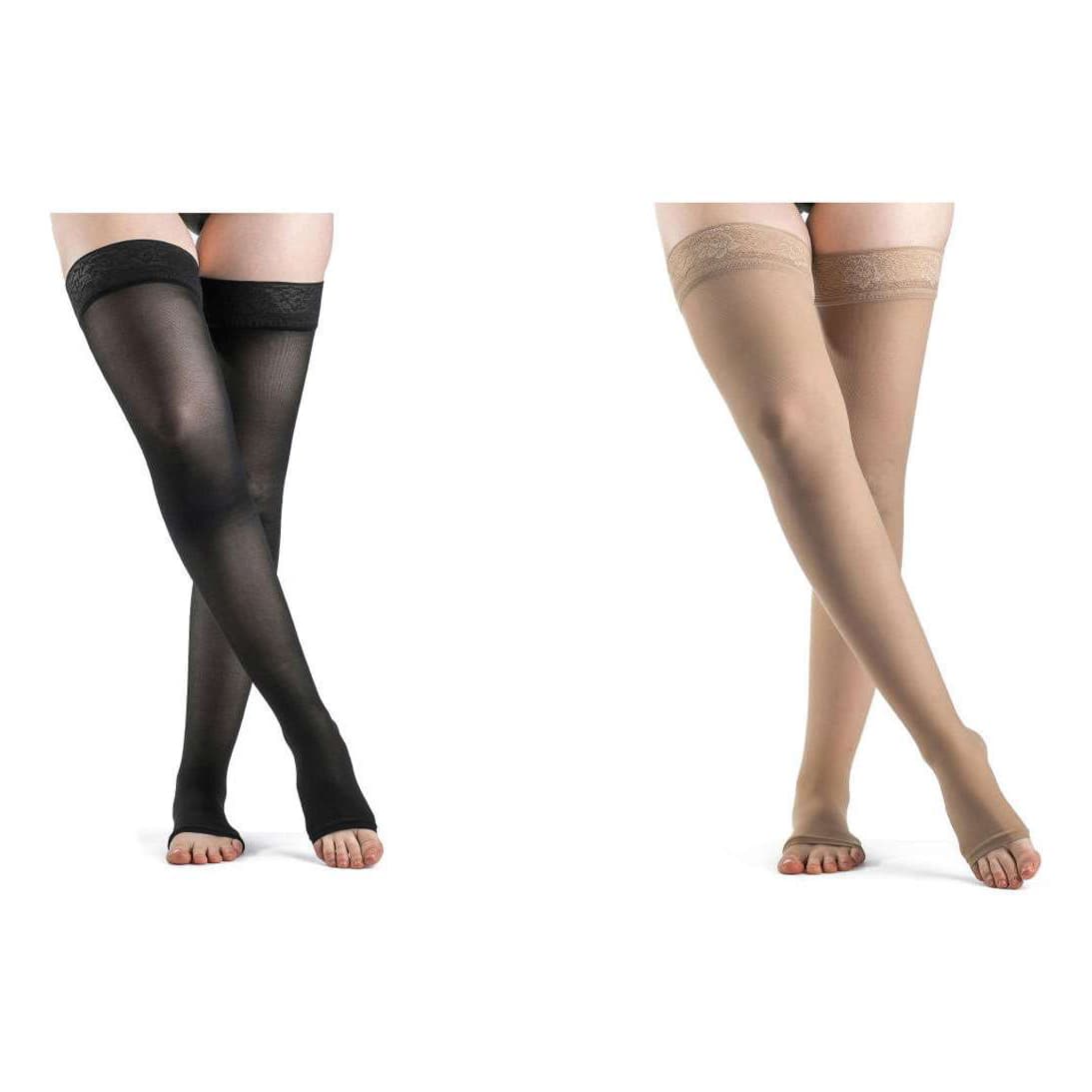 Sigvaris Womens Style Soft Opaque Thigh High Compression Stockings, 20-30mmHg - Image 2