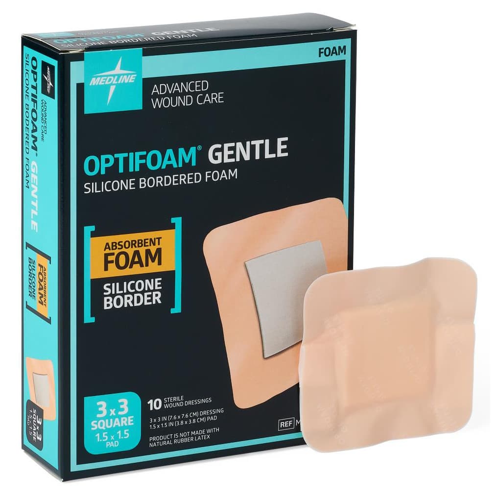 Optifoam Gentle Silicone Bordered Foam Dressing, Sterile - Image 2