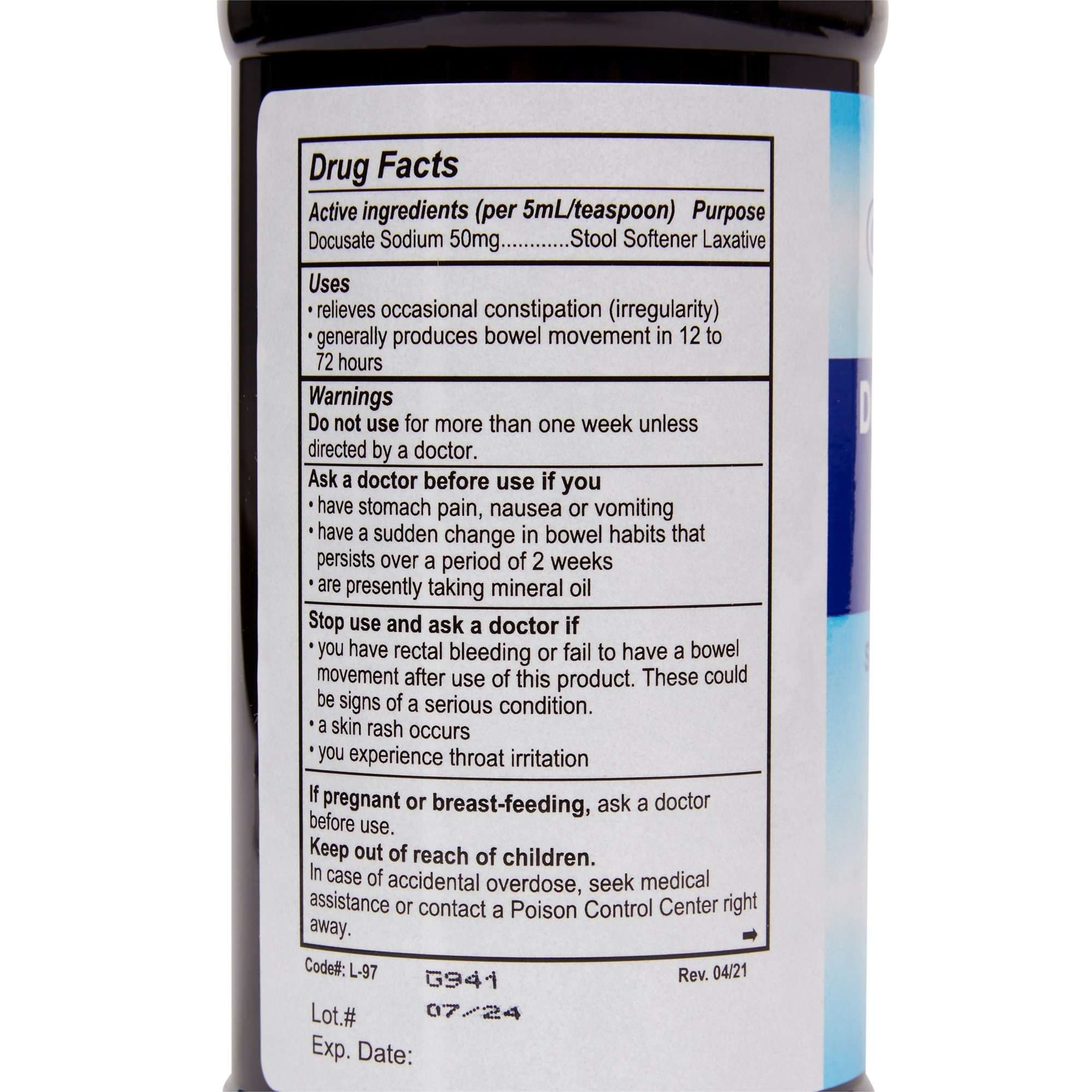 Geri-Care Docusate Sodium Stool Softener Liquid Bottle, 16 oz - Image 3