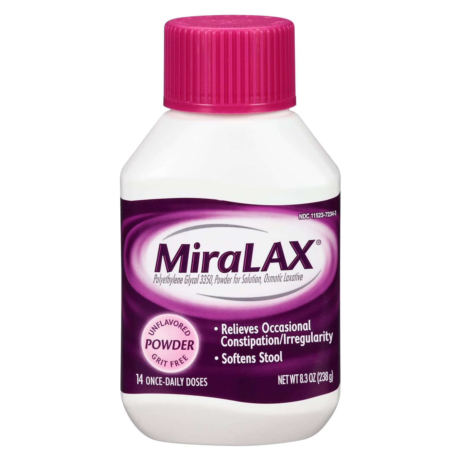 MiraLAX Polyethylene Glycol 3350 Laxative Powder, Unflavored - Image 2