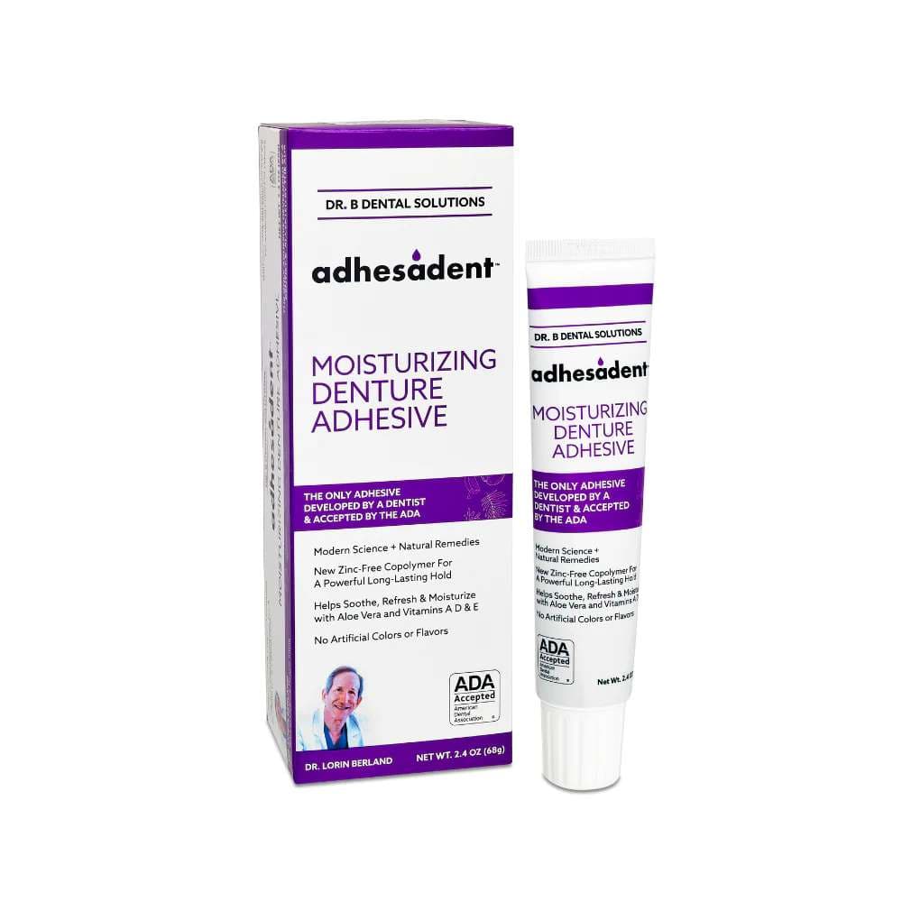 Dr. B Dental Solutions Adhesadent Denture Adhesive, 2.4 oz Tube