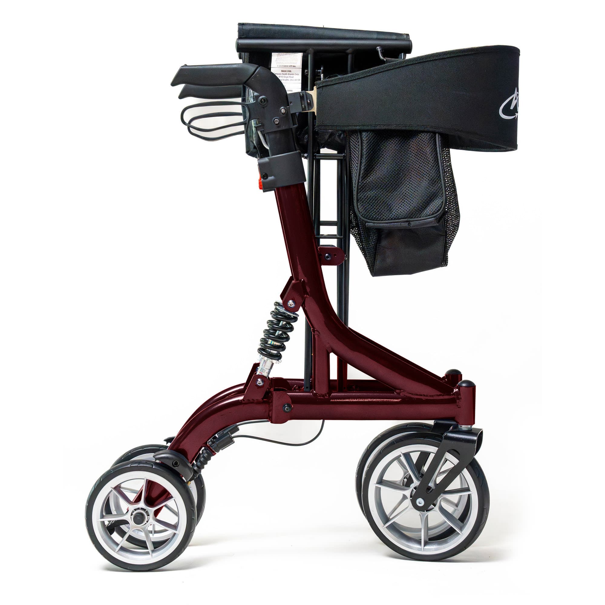 ProBasics Ascent XR Euro-Style Rollator, BrandyWine - Image 3