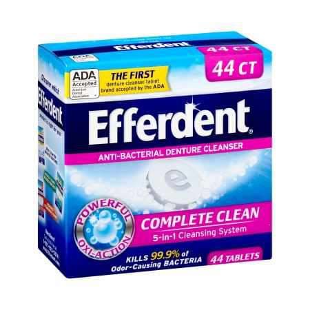 Efferdent Antibacterial Denture Cleaner Tablet - Box of 44