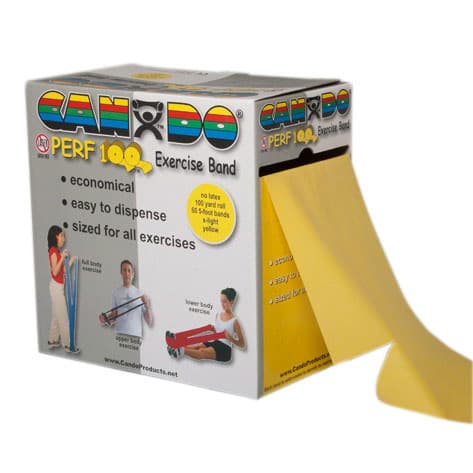 CanDo Latex Free Exercise Band, 100 Yard Perf 100 Roll