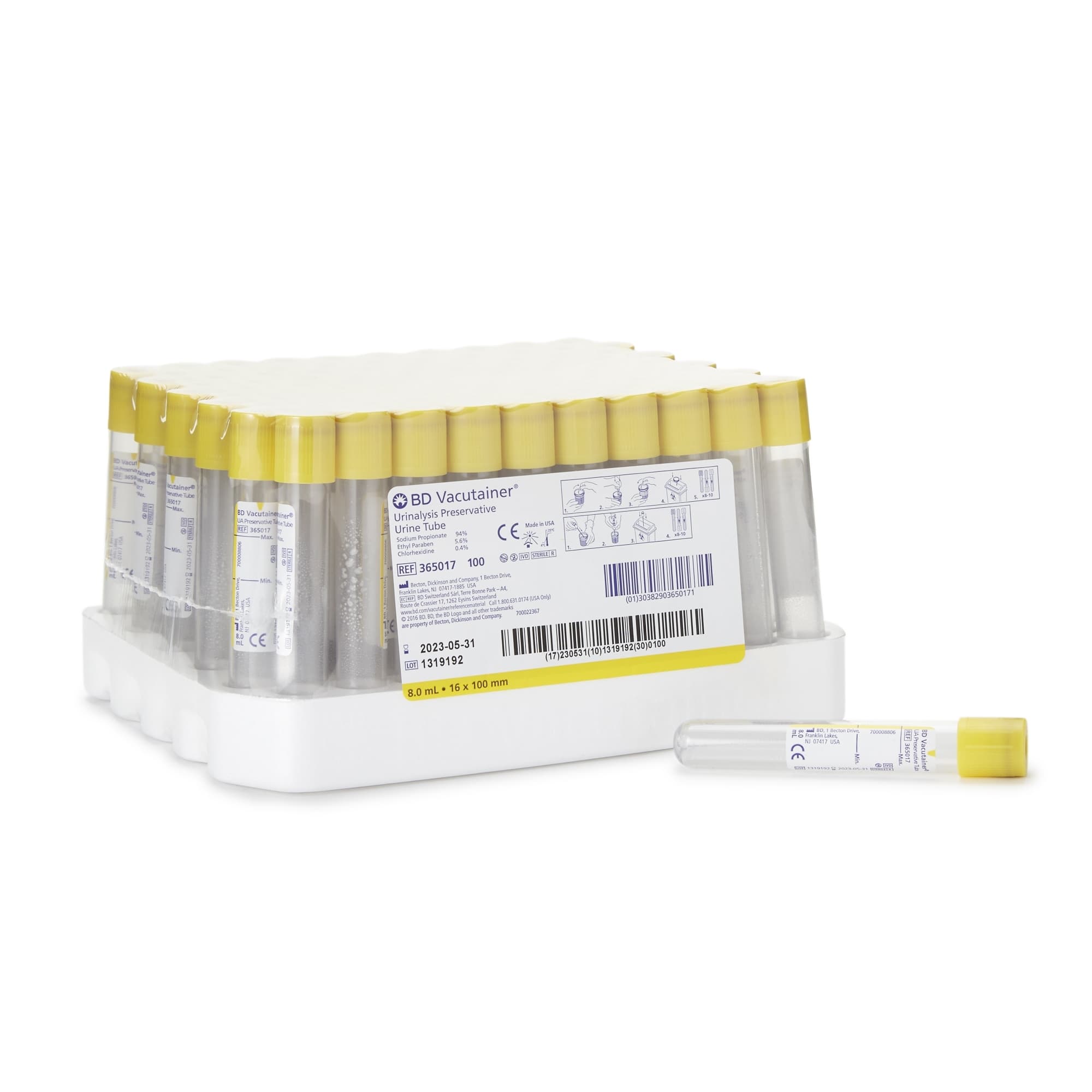 BD Vacutainer Urinalysis Tube with Preservative for Urinalysis