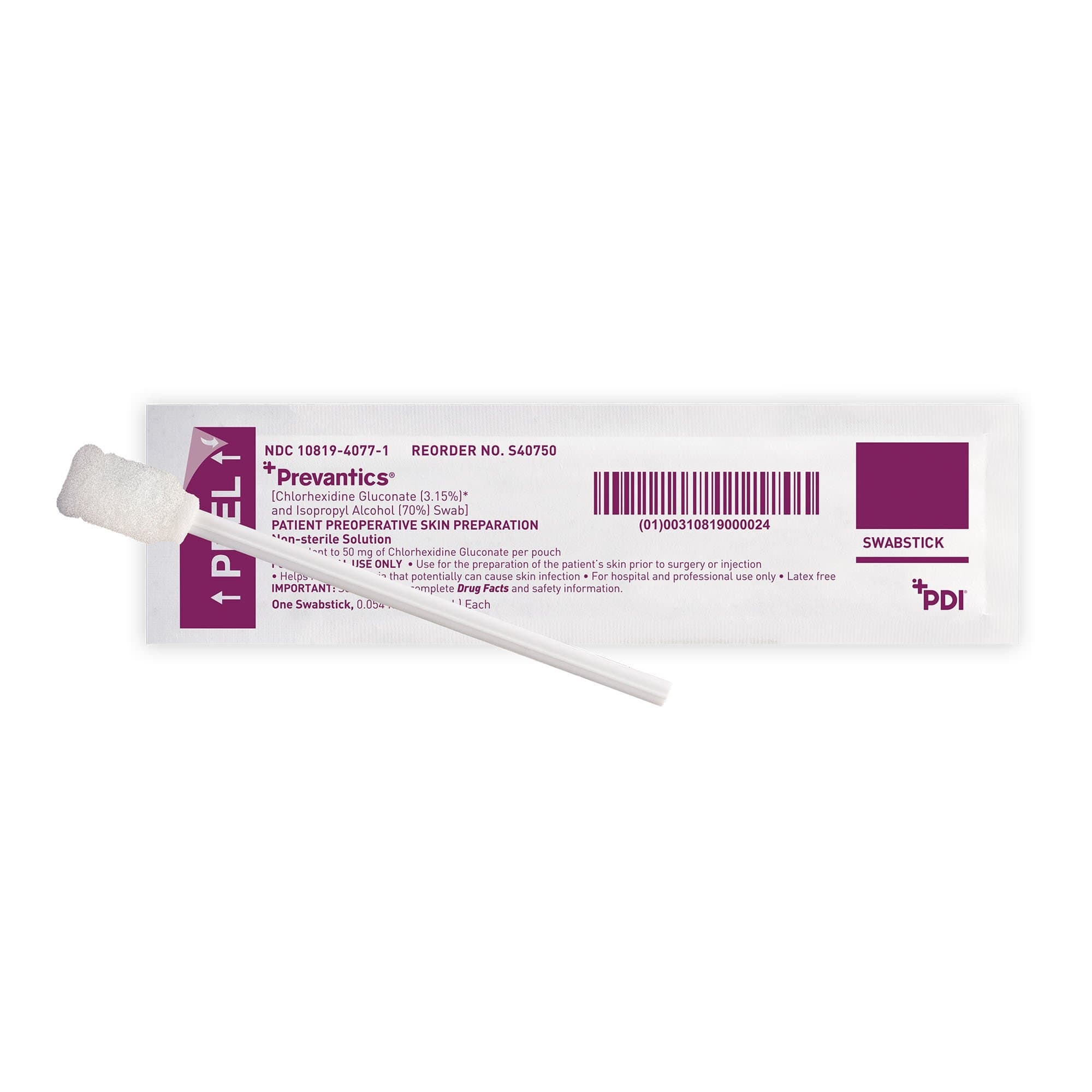 PDI Prevantics antiseptic Swabsticks, 1.6 ml - Image 1
