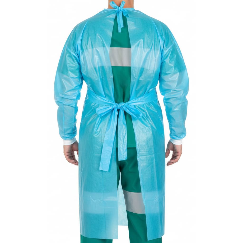 Cardinal Health Impervious Plastic Film Protective Procedure Gown - Case of 75
