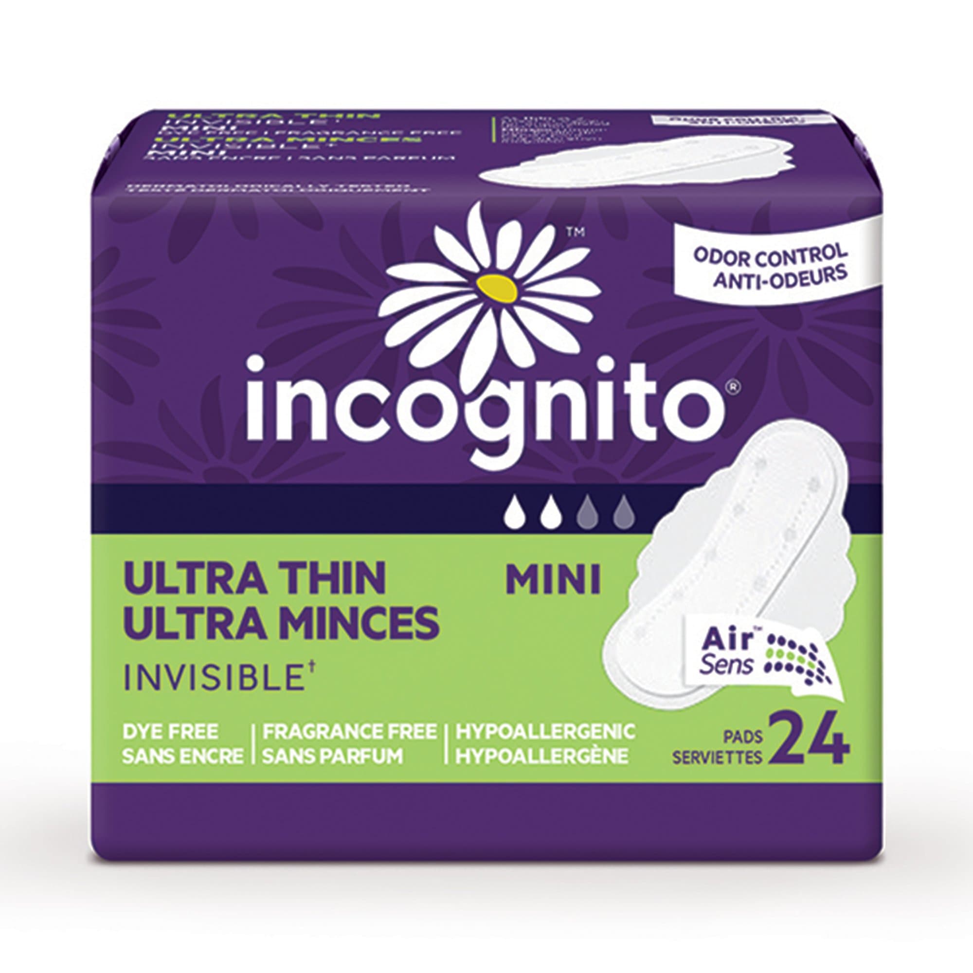 Incognito Feminine Pad Ultra Thin with Wings, Light Absorbency - Image 1