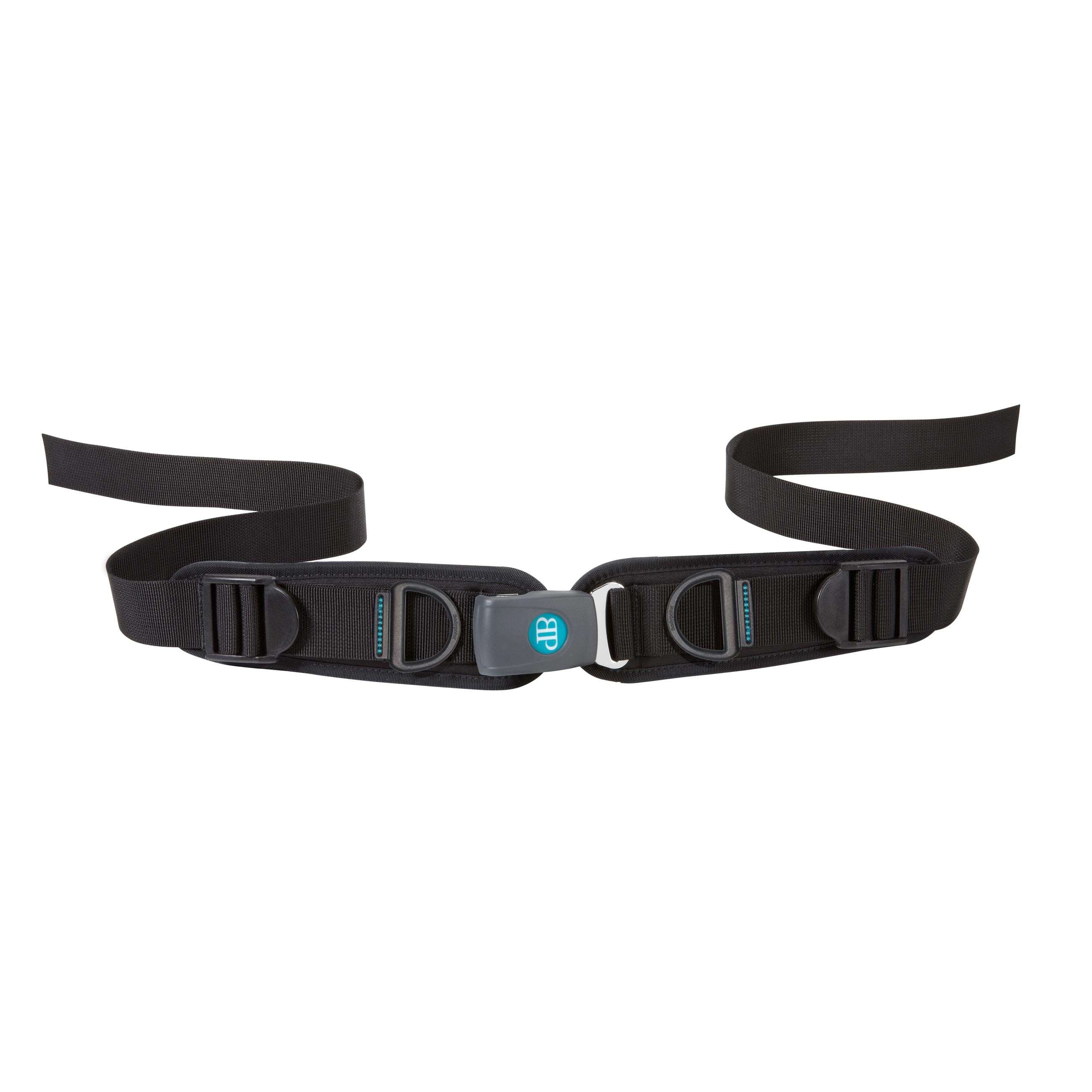 Bodypoint® rear-pull two point padded hip belt with push button buckle