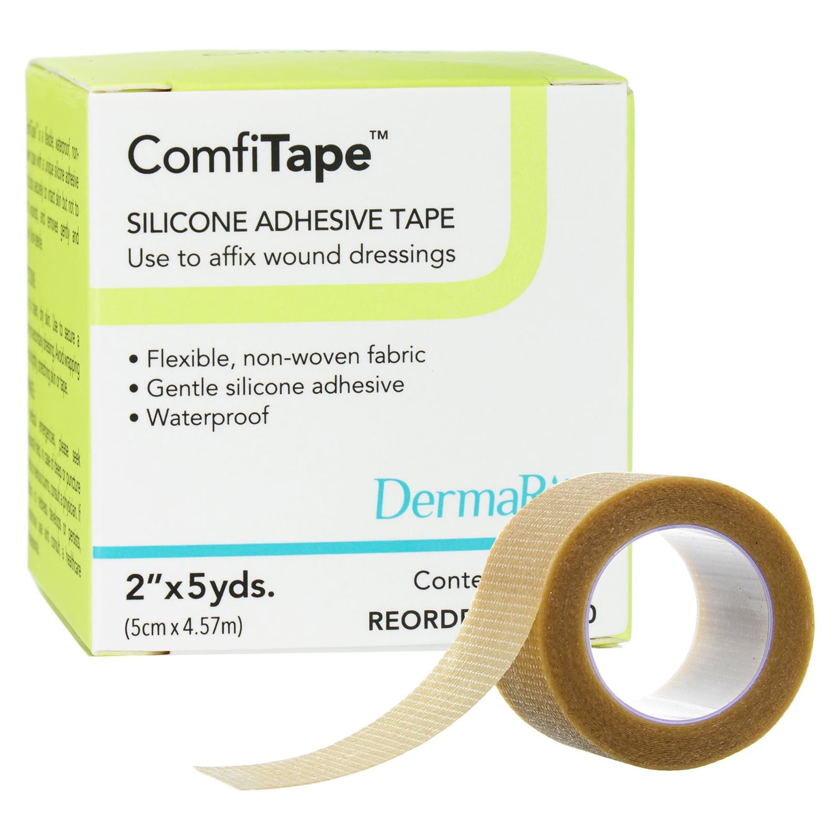 ComFitape Waterproof Silicone Adhesive Medical Tape, 2 Inch x 5 Yard - Each