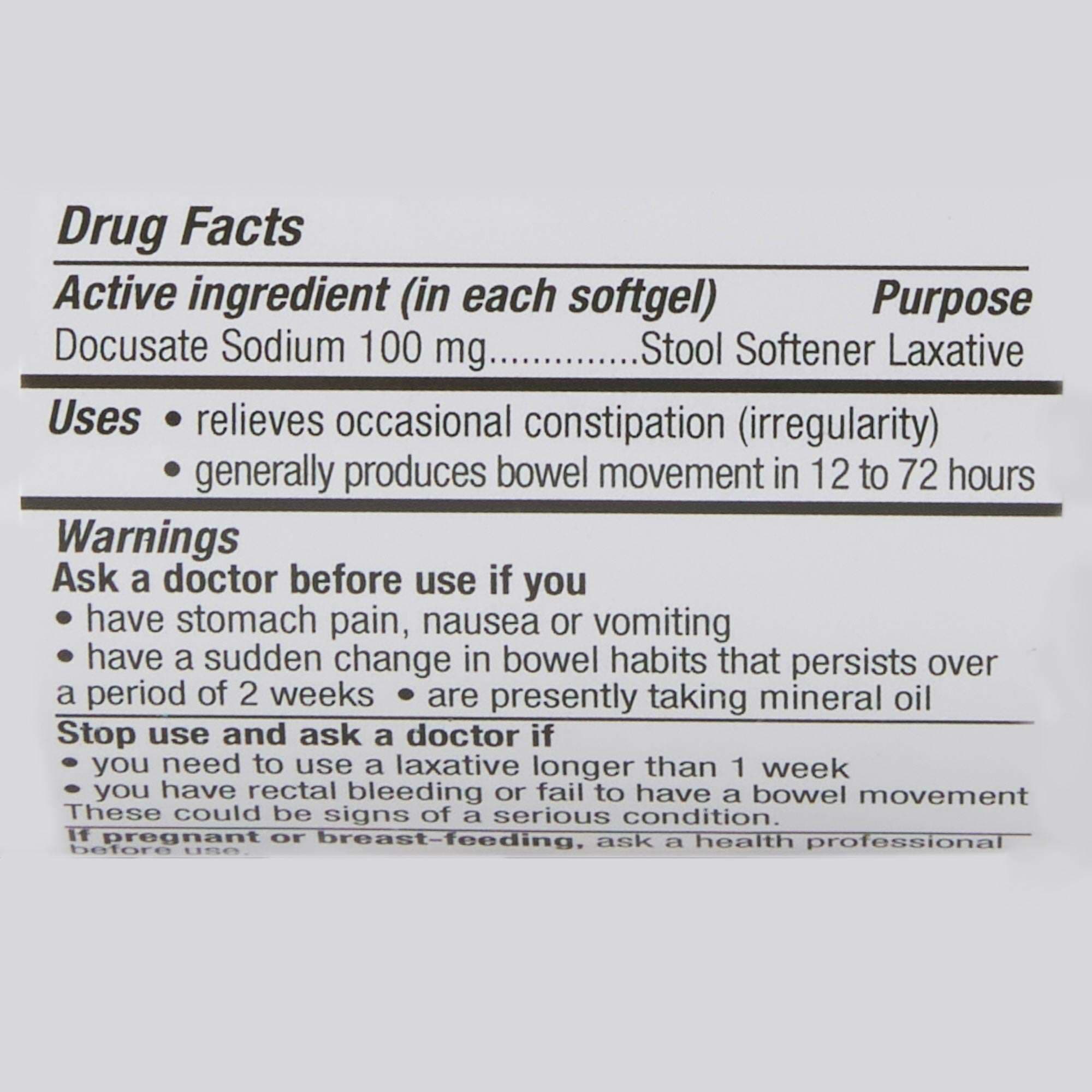 Geri-Care Docusate Sodium Stool Softener Softgels, 100 mg - Image 3