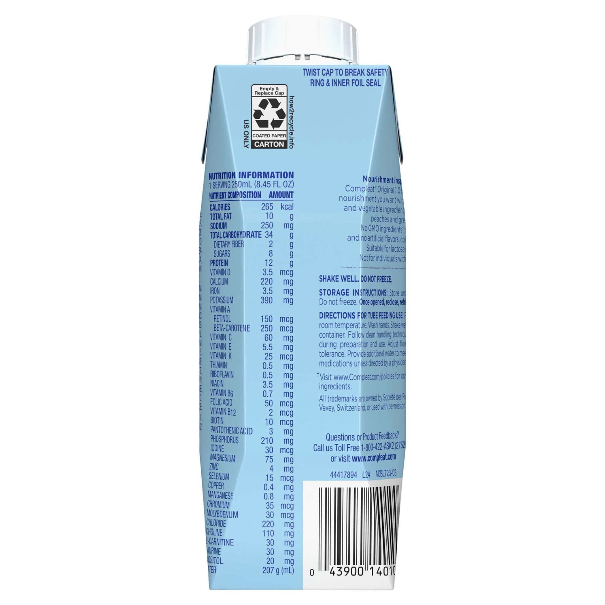 Compleat Original 1.0 Milk-Protein Based Tube Feeding Formula - Image 2