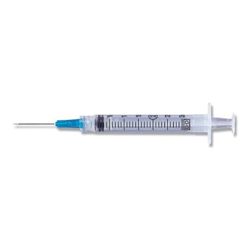 BD 3 mL Disposable Syringe with Hypodermic Needle, Thin Wall