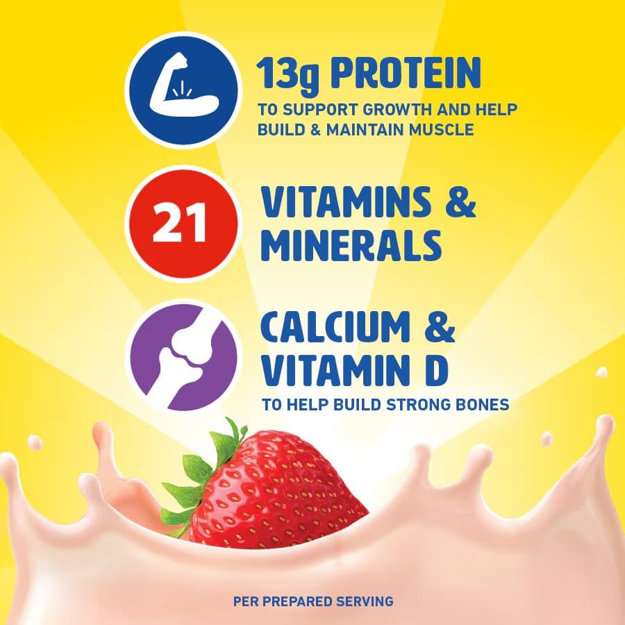 Carnation Breakfast Essentials Nutritional Powder Drink Mix, Strawberry Sensation, 36 Gram, Powder - Box of 10 - Image 2