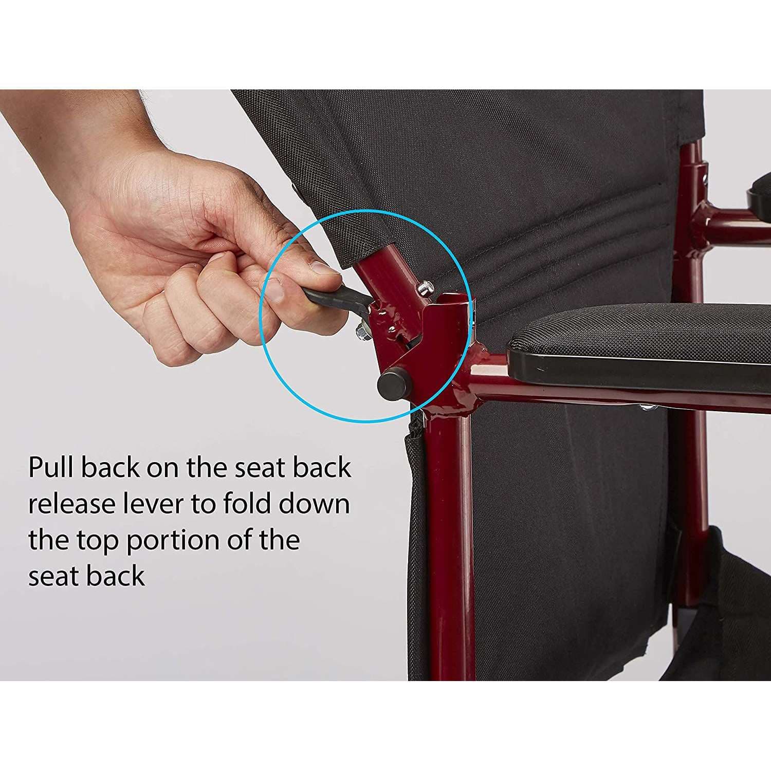 Medline Basic Aluminium Transport Chair - Image 7