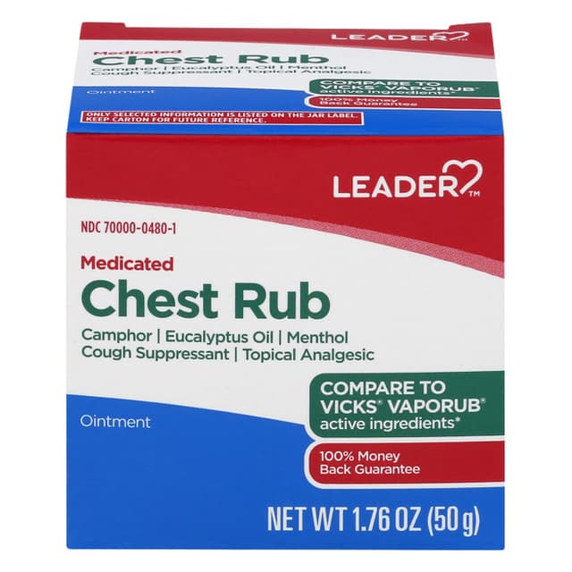 Leader Chest Rub Medicated Ointment, 1.76 oz - Each