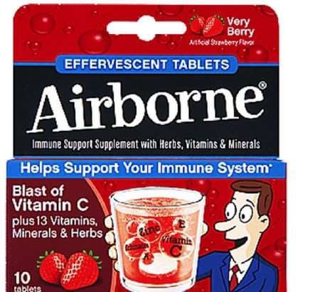 Airborne Immune Support Multivitamin Supplement Tablet, Very Berry Flavor - Image 1