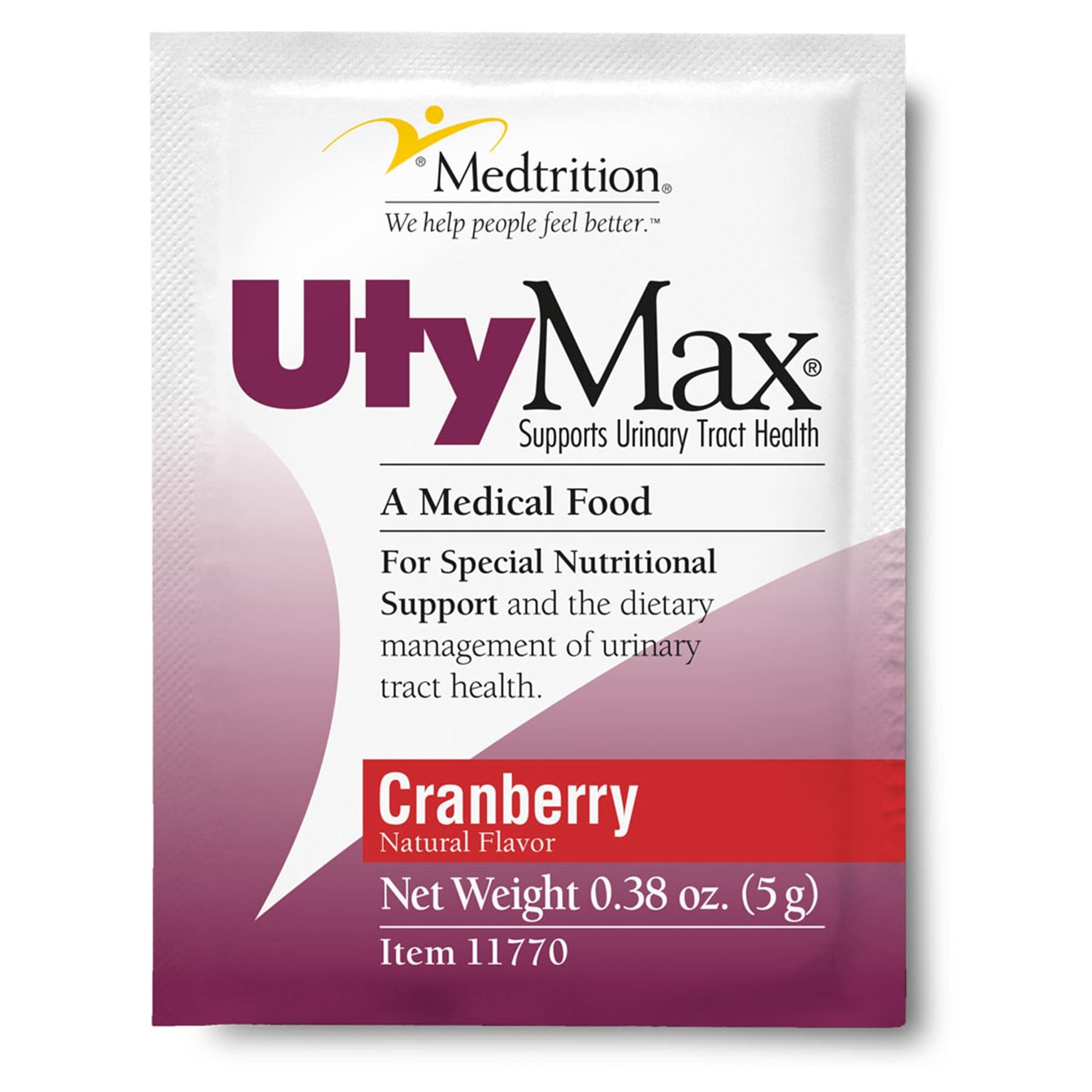 UtyMax CranMax Urinary Health Supplement, Cranberry, 5 Gram Powder Packet - Case of 60 - Image 1