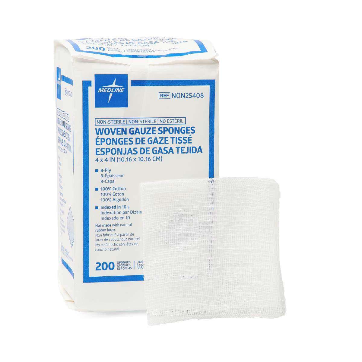 Medline 100% Cotton Woven Gauze Sponges - Image 1