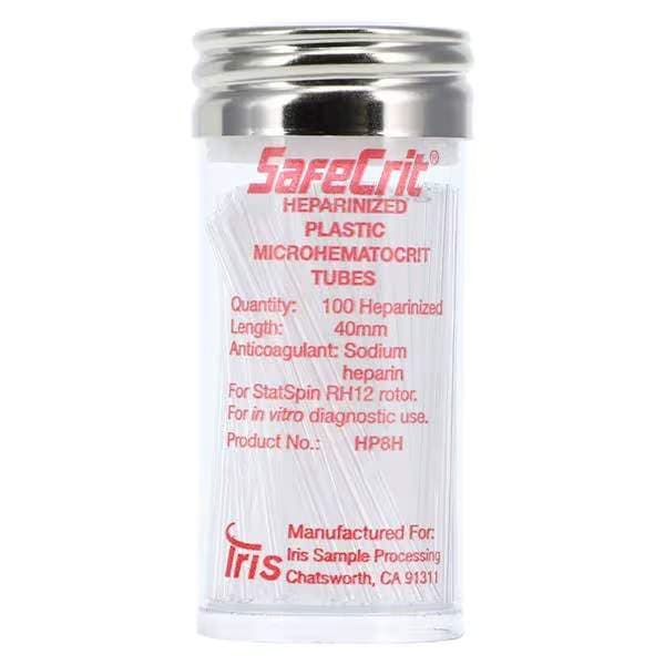 StatSpin SafeCrit Microhematocrit Tubes, Sodium Heparin