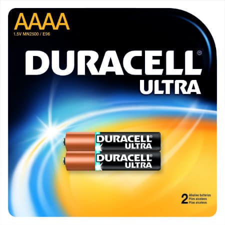 Duracell Ultra AAAA Cell 1.5V Alkaline Battery Disposable 2 Per Pack