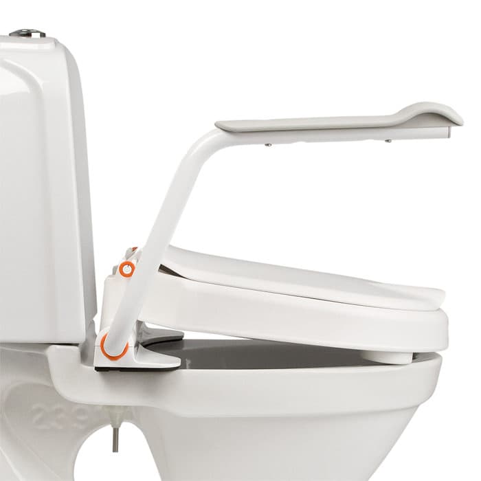 Etac Hi-Loo Fixed Toilet Seat Raiser with Arm Supports - Image 3