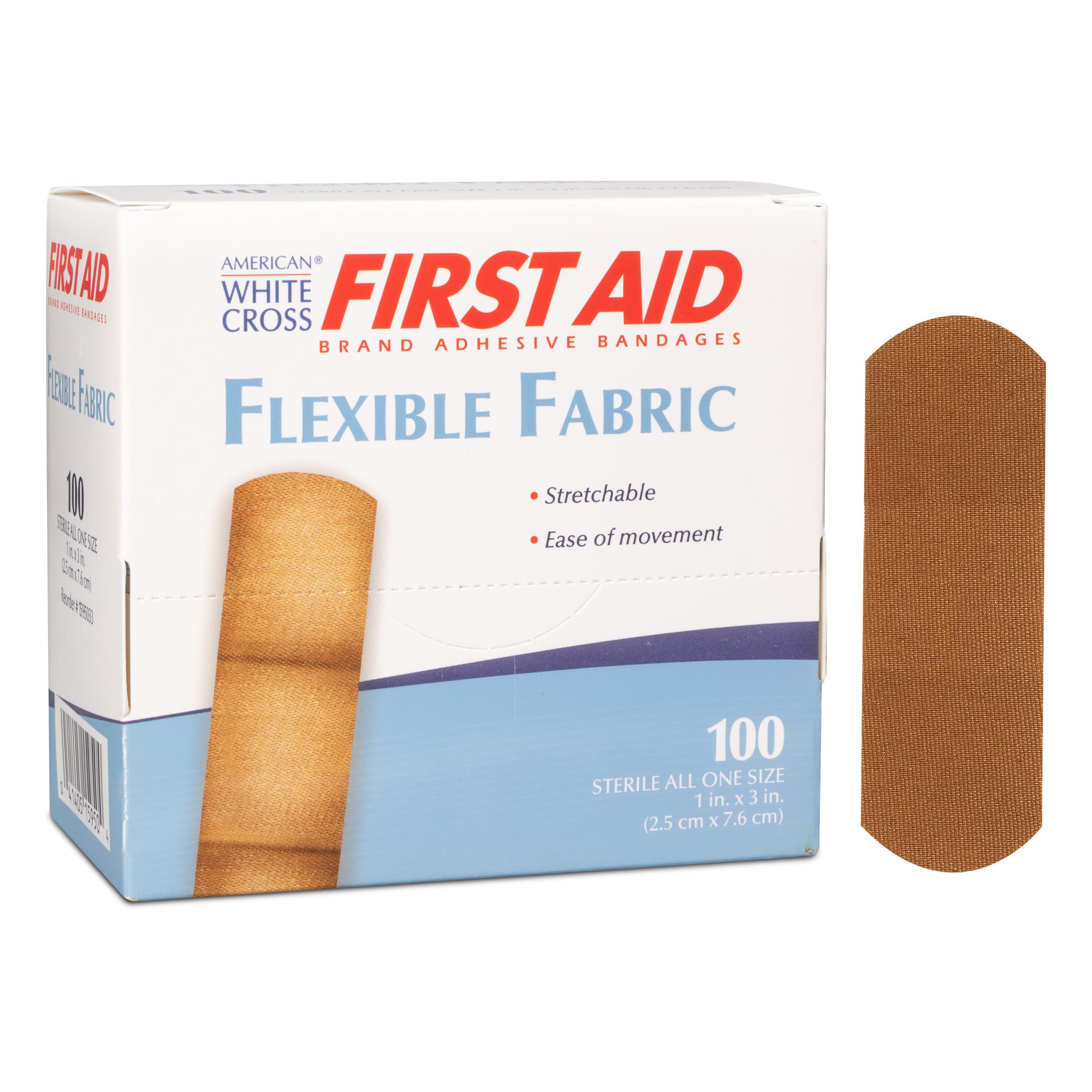 Dukal American White Cross Flexible Fabric Adhesive Bandages - Image 2