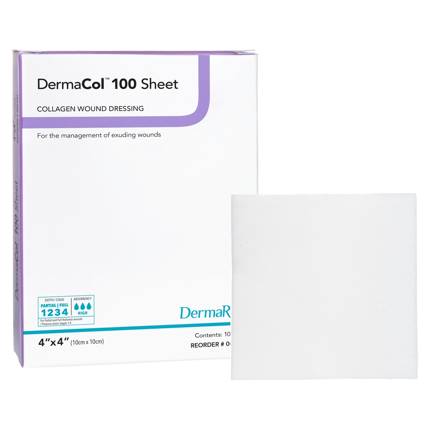 DermaCol 100 Sheet Collagen Wound Dressing