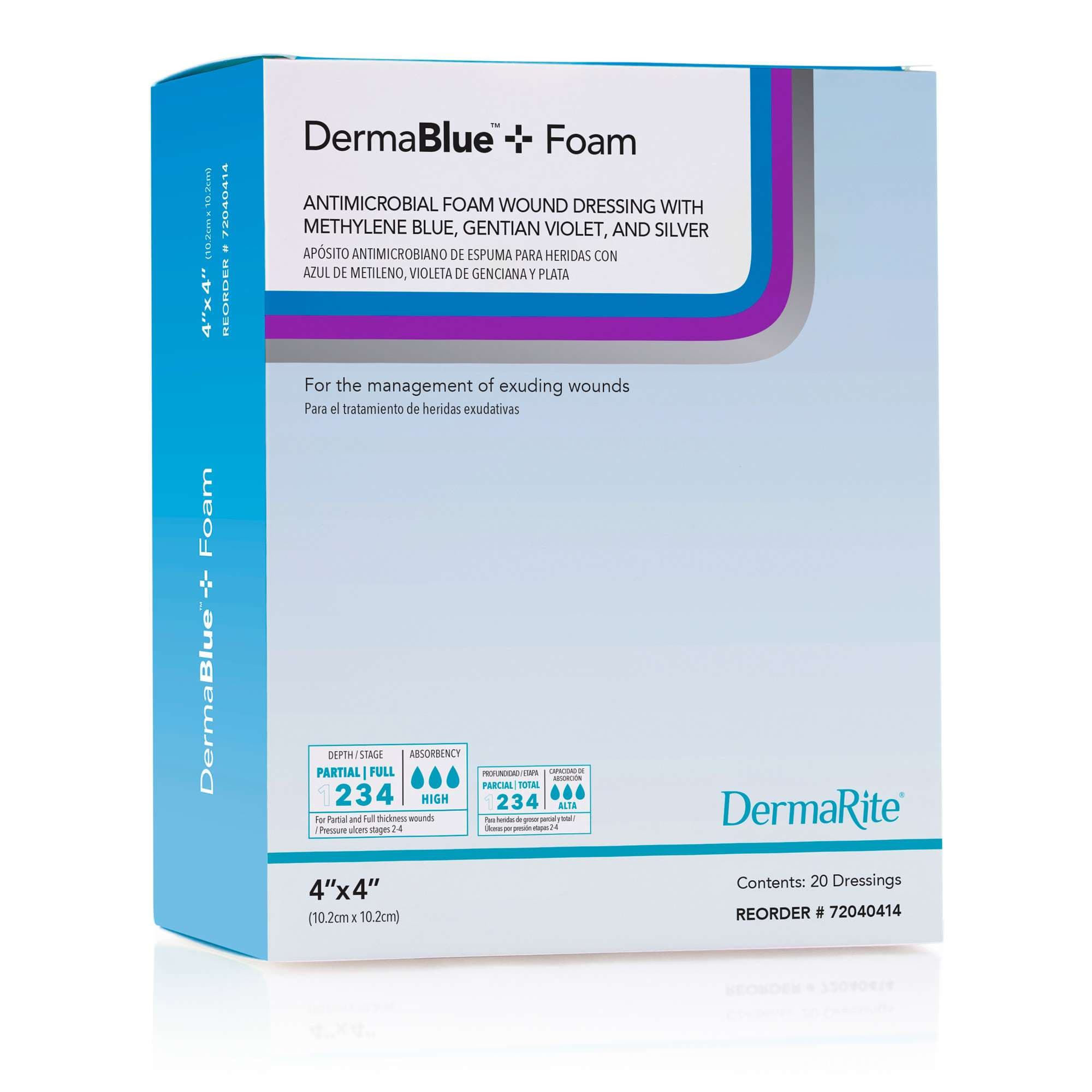 DermaBlue+ Foam Silver Dressing - Image 1
