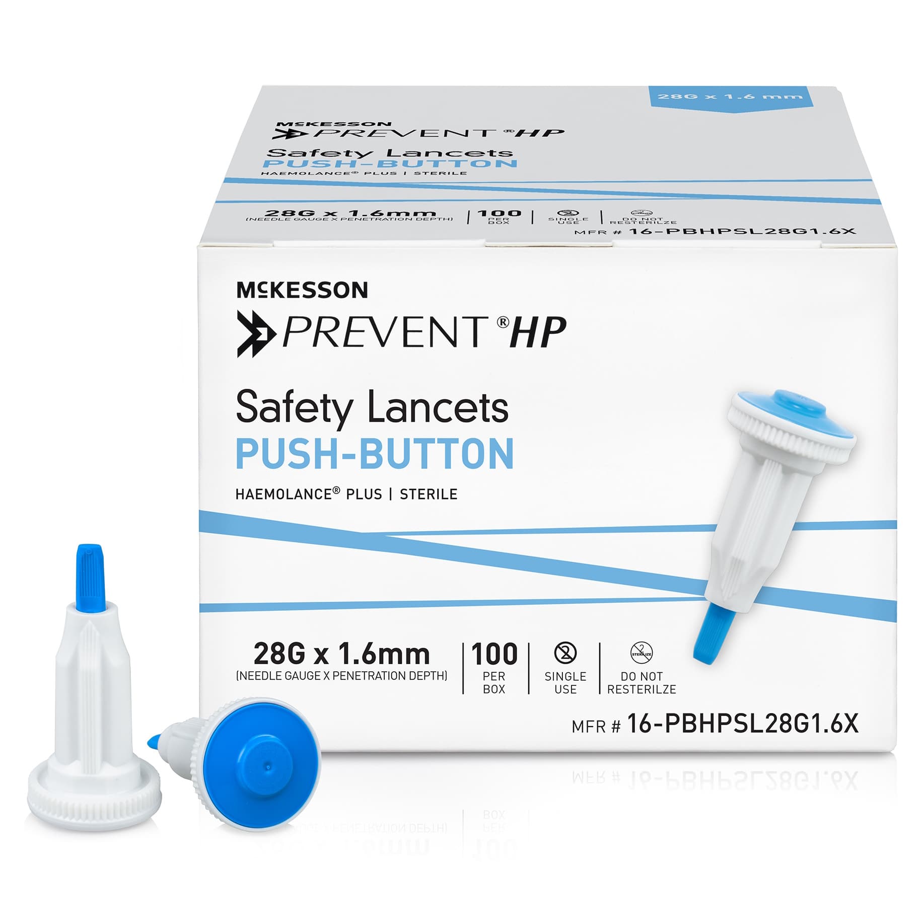McKesson Prevent HP Safety Lancet With Push Button Activation