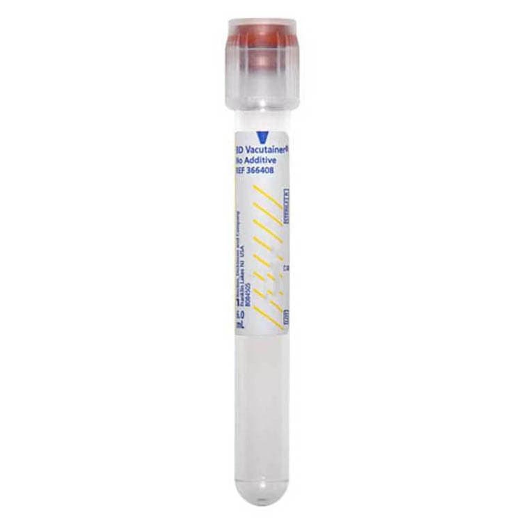BD Vacutainer No Additive (Z) Plus Secondary Tube, 6 mL - Image 1