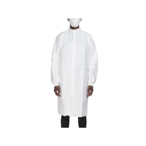 Contec CritiGear Cleanroom Lab Coat, White - Image 1