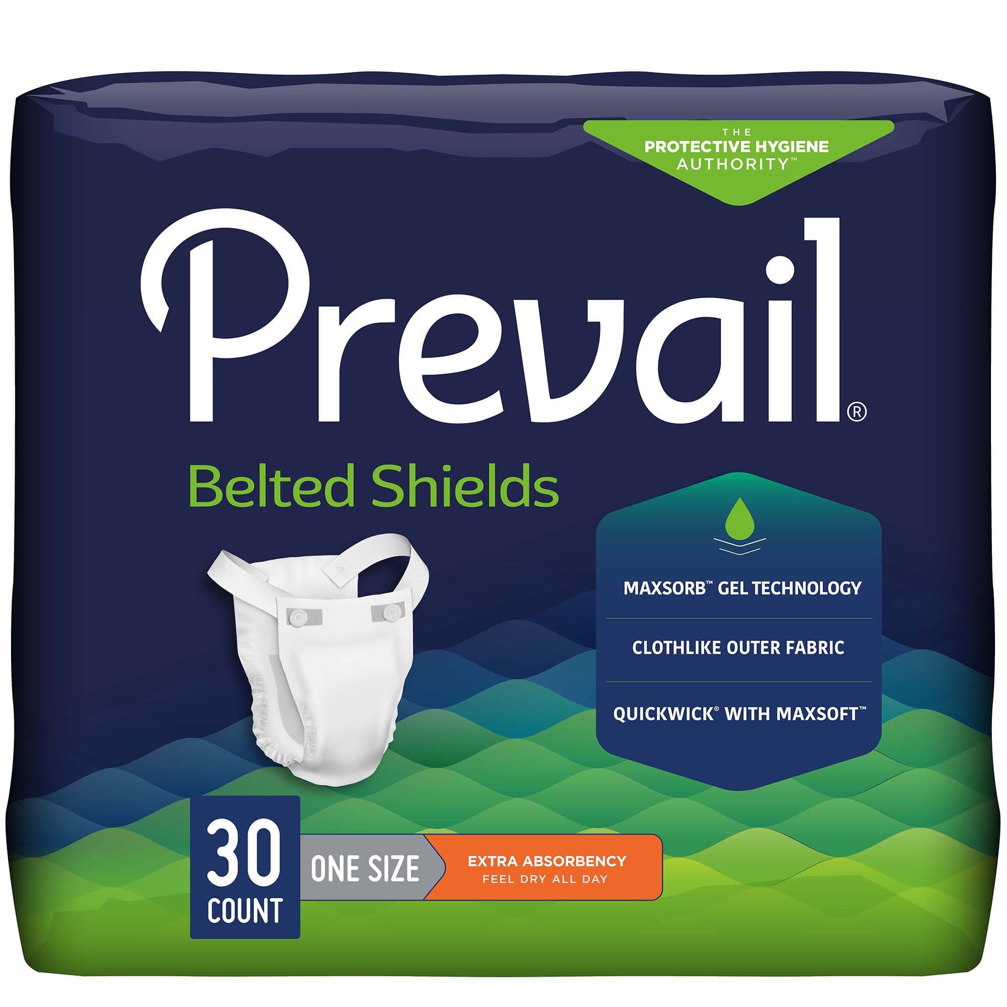 Prevail Incontinence Belted Shields