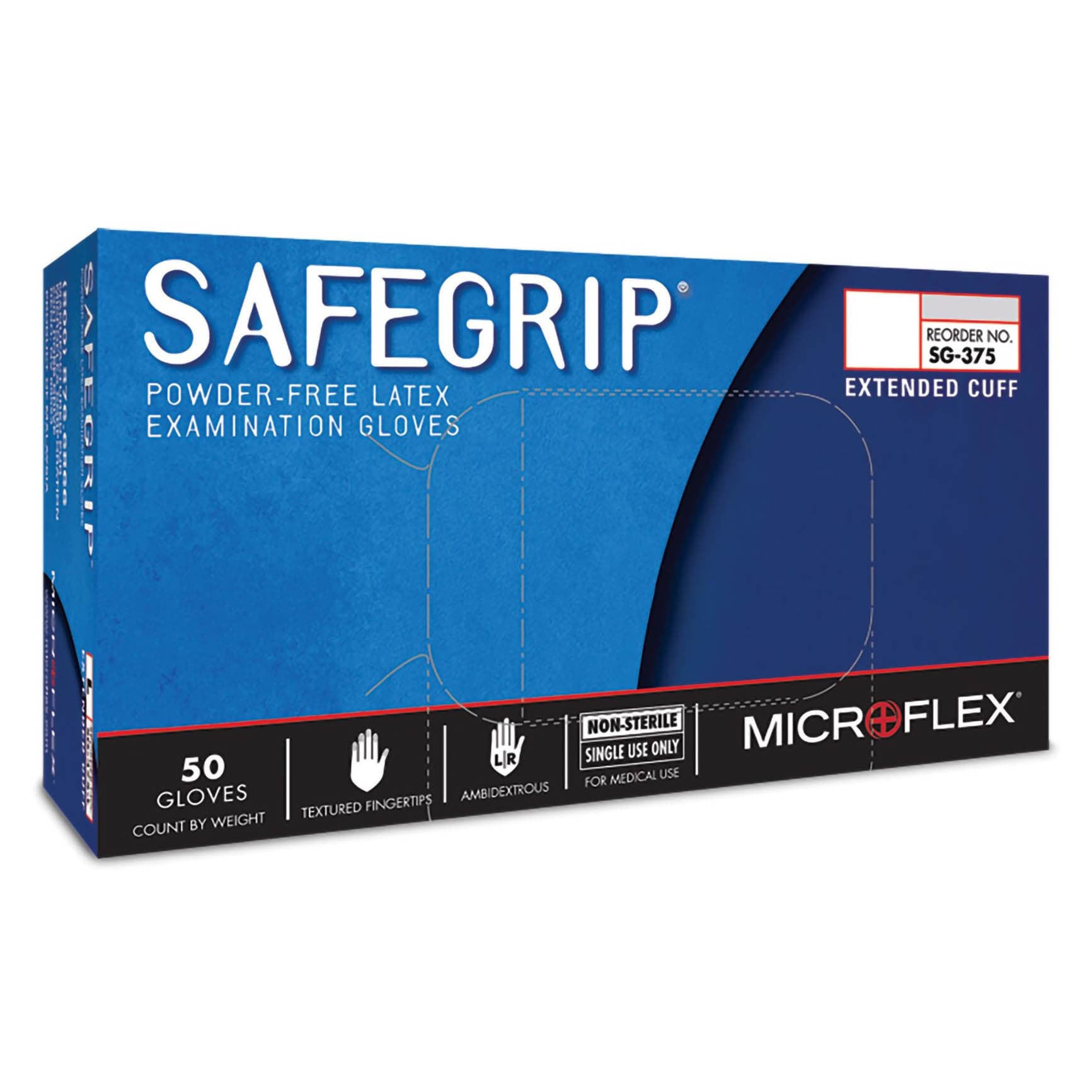Microflex SafeGrip Latex Exam Gloves
