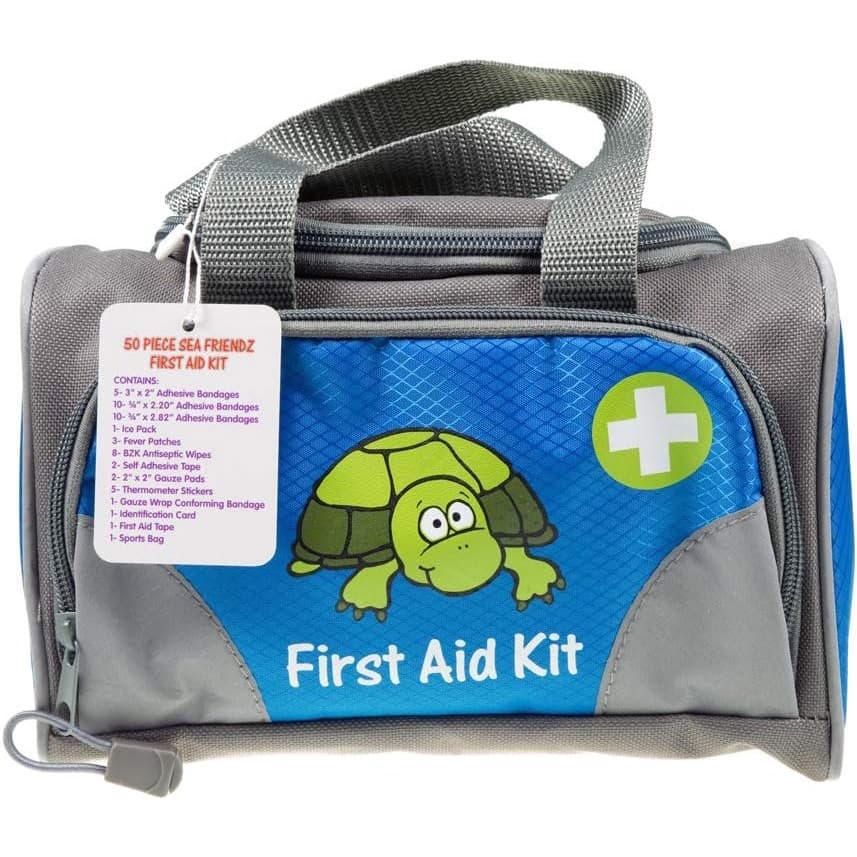 Ouchies Sea Friendz First Aid Kit for Kids, 50 Piece - Image 2