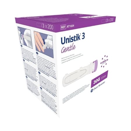 Unistik 3 Safety Lancet With Push Button Activation