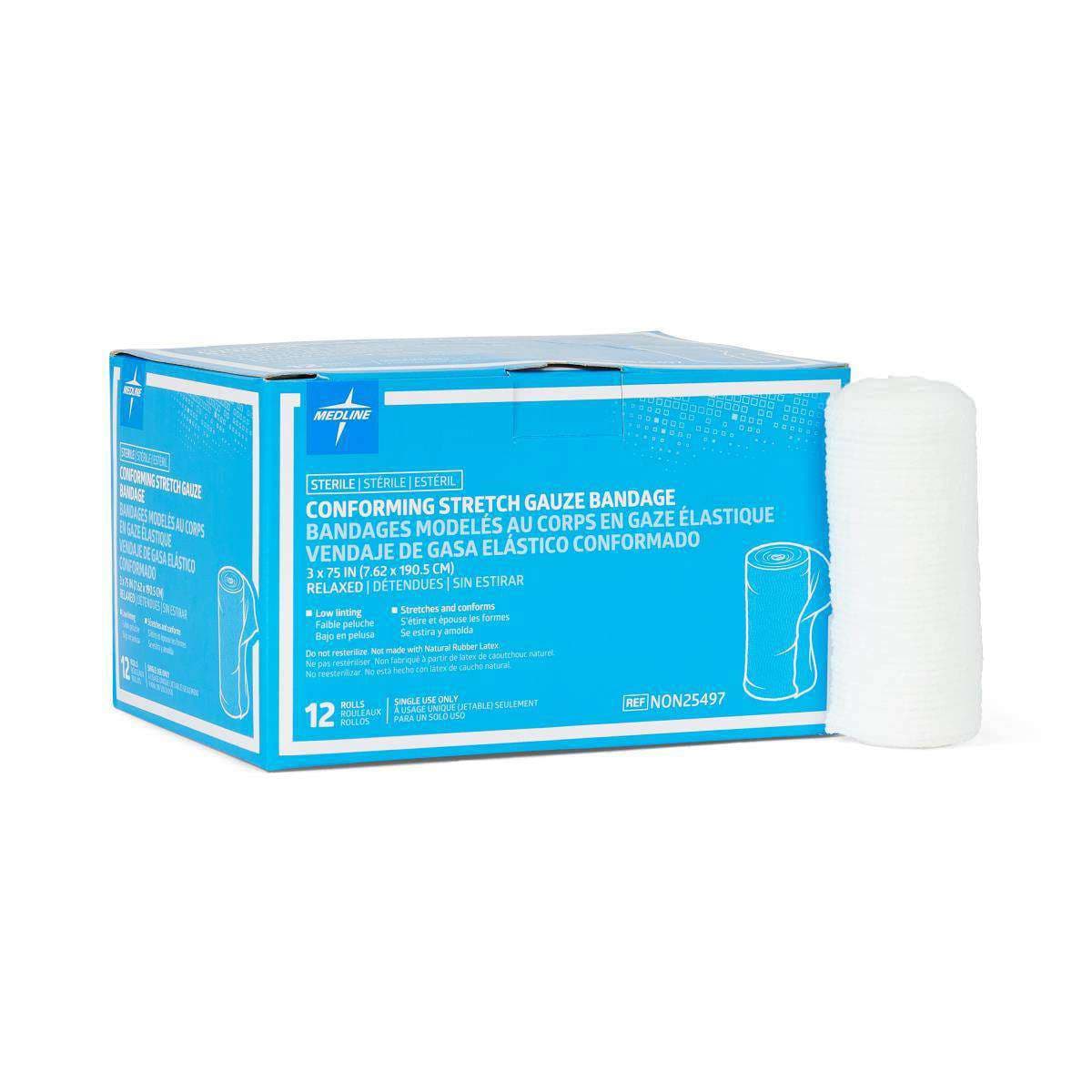 Medline Sterile Conforming Stretch Gauze Bandage - Image 3