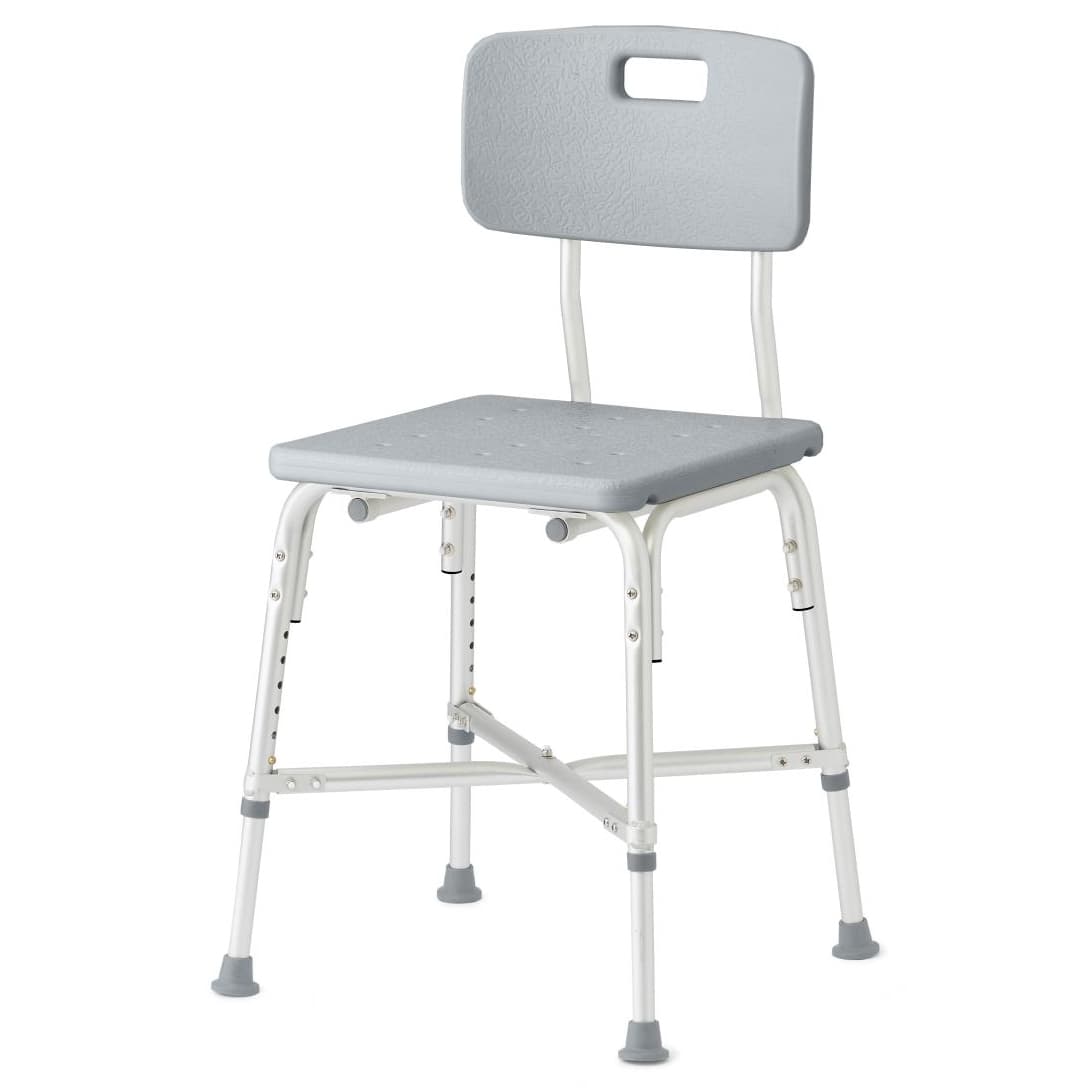 Medline Bariatric Aluminum Shower Chair with Back - Image 1