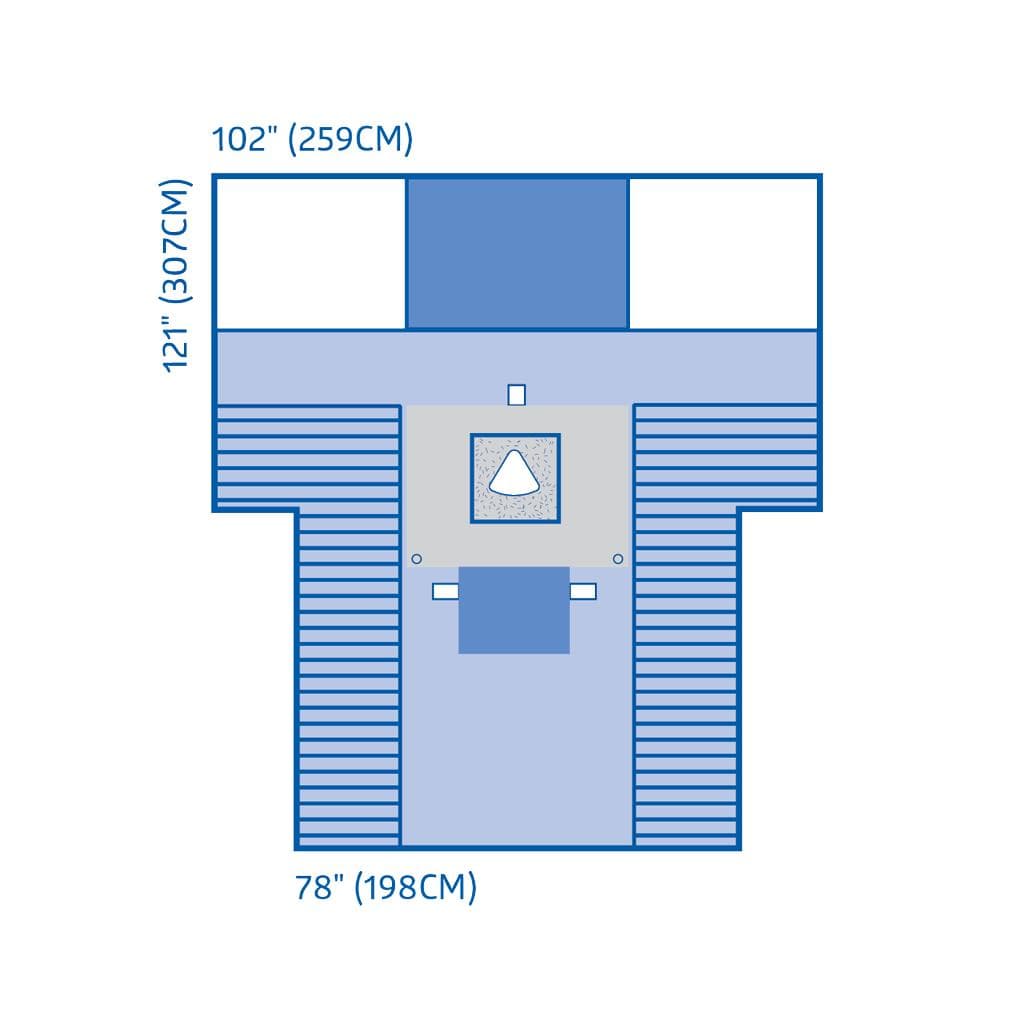 Medline Fenestrated C-Section Drape with Clear Screen - Case of 7 - Image 1