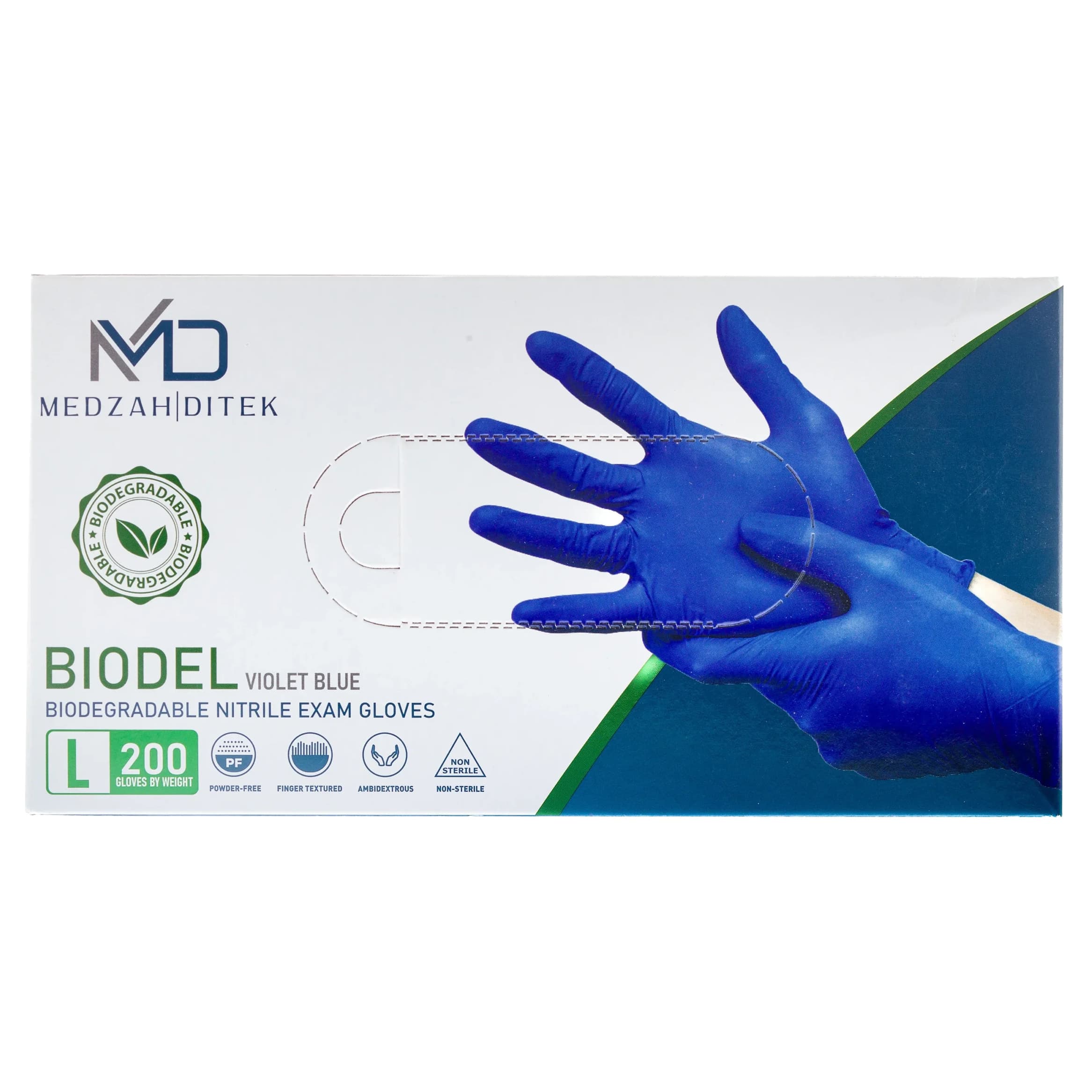 Medzah BIODEL Nitrile Exam Gloves