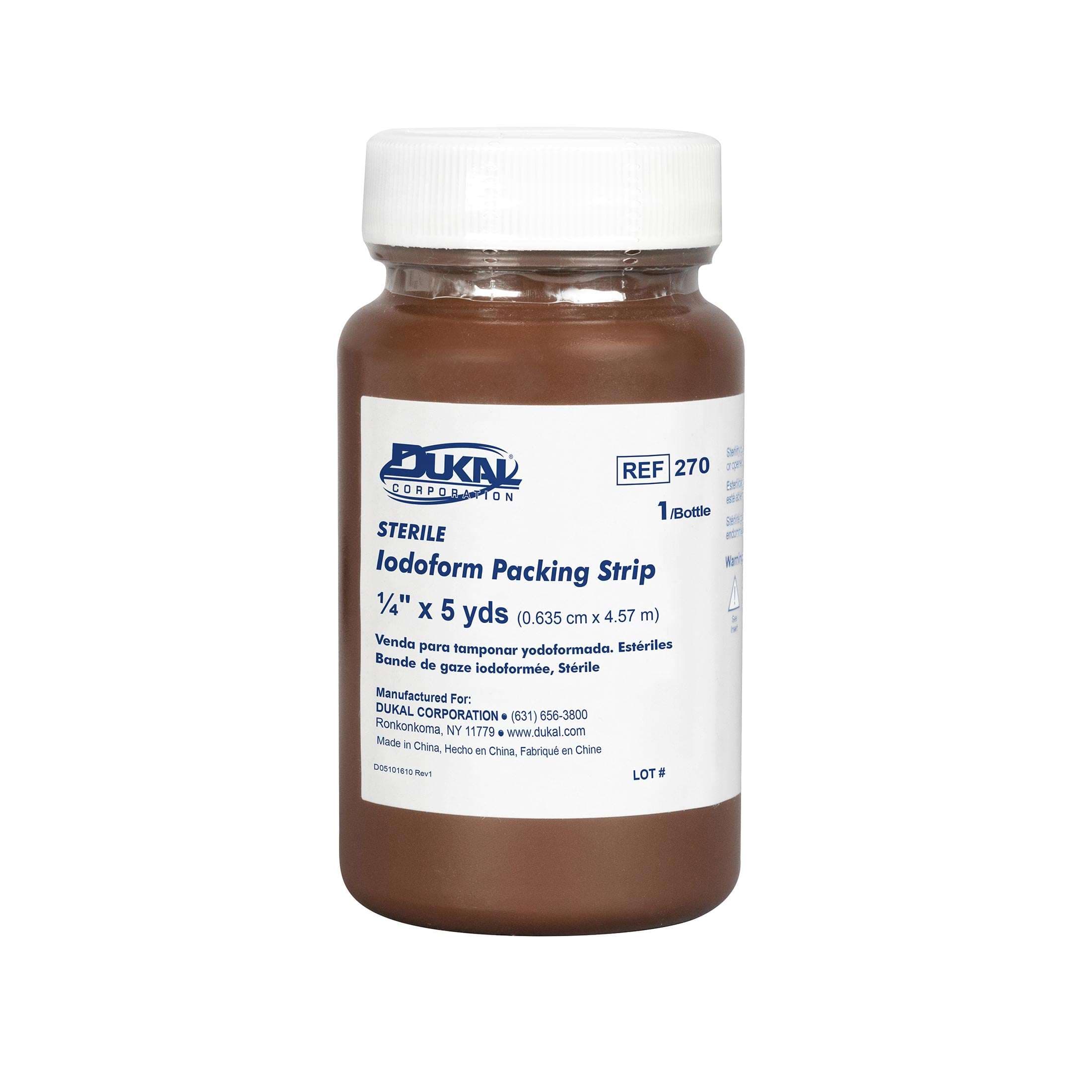 Dukal Iodoform Wound Packing Strip, 1/4 Inch x 5 Yard - Box of 12 - Image 1