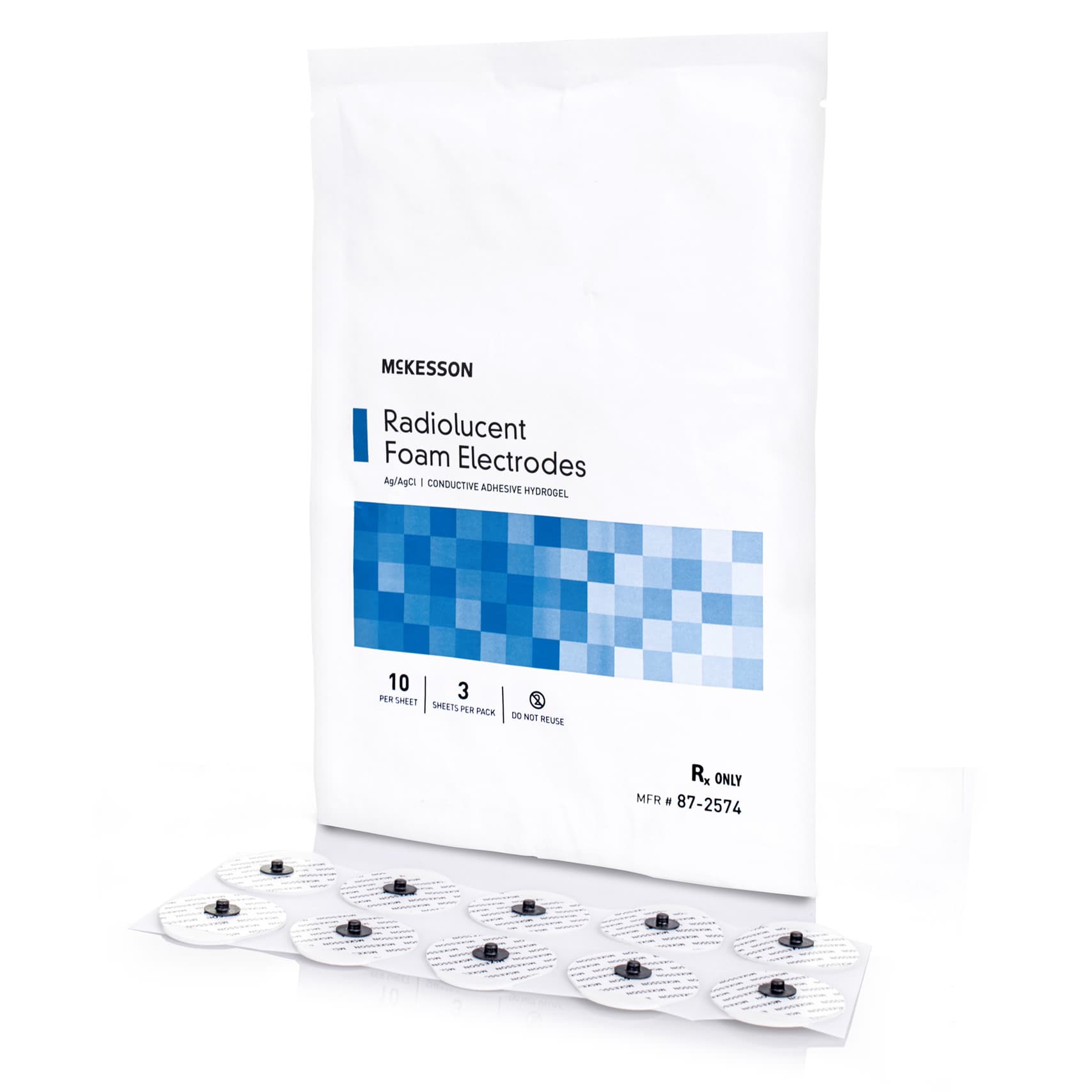 Radiolucent Foam Electrodes, Ag/AgCl, Conductive Adhesive Hydrogel - Image 1