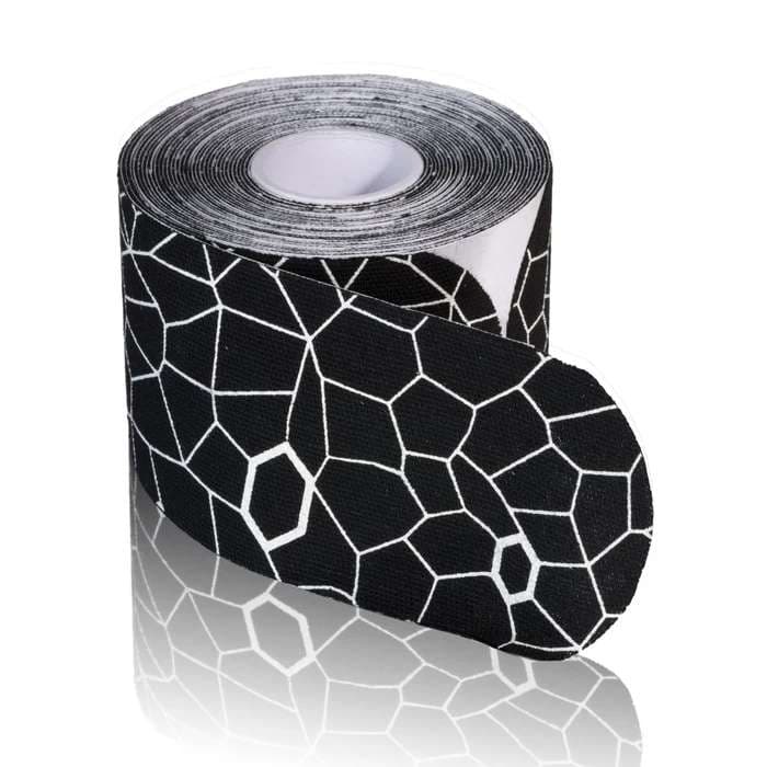 TheraBand Kinesiology Tape 2" x 16.4', Black-White Print - Each - Image 1