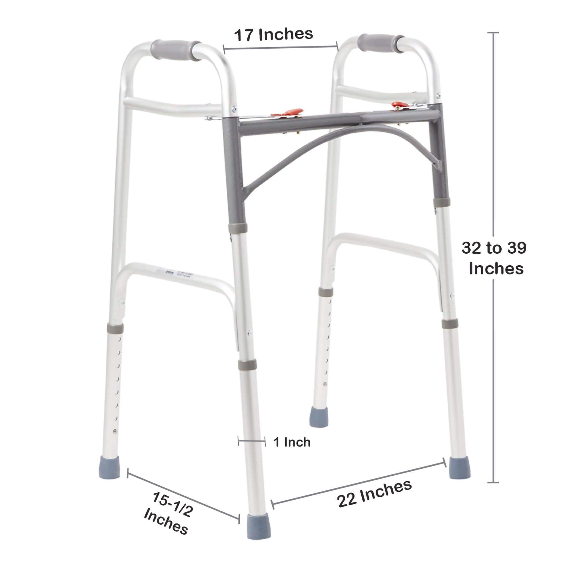 McKesson Aluminum Frame Folding Walker - Image 3